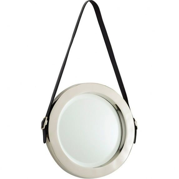 10716-Cyan lighting-Venster - Round Mirror-1.25 Inches Tall and 12 Inches Wide-Nickel Finish