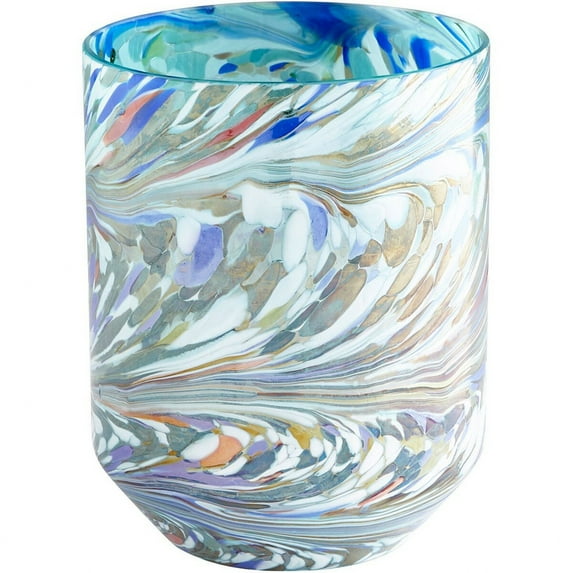 09515-Cyan lighting-Wanaka - Large Round Vase - 7 Inches Wide by 9.25 Inches High