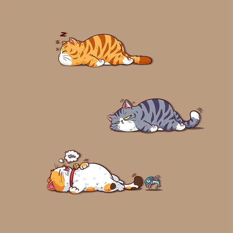 CyanOak Funny Climbing Cats Car Stickers Cats Scratch Cover Funny