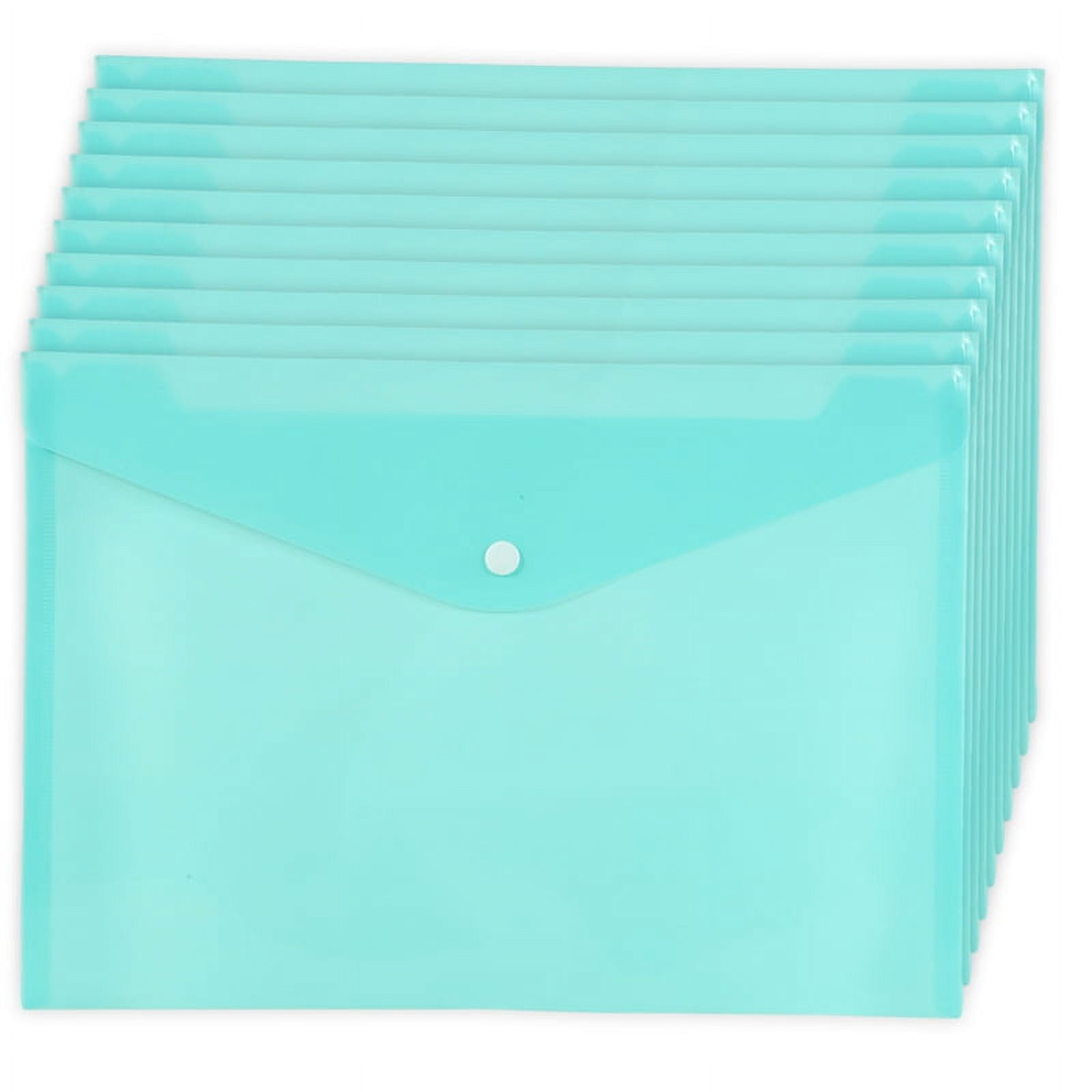 CyanOak Plastic Envelopes Poly Envelope Folder Clear Plastic Reusable ...