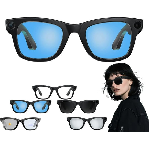 CyanVue AI Smart Glasses, Smart Glasses with Camera and Bluetooth, 800W Camera & 1080P,AI Translator, Voice Assistant UV Protection,Anti-Blue Light Glasses Everyday Wear