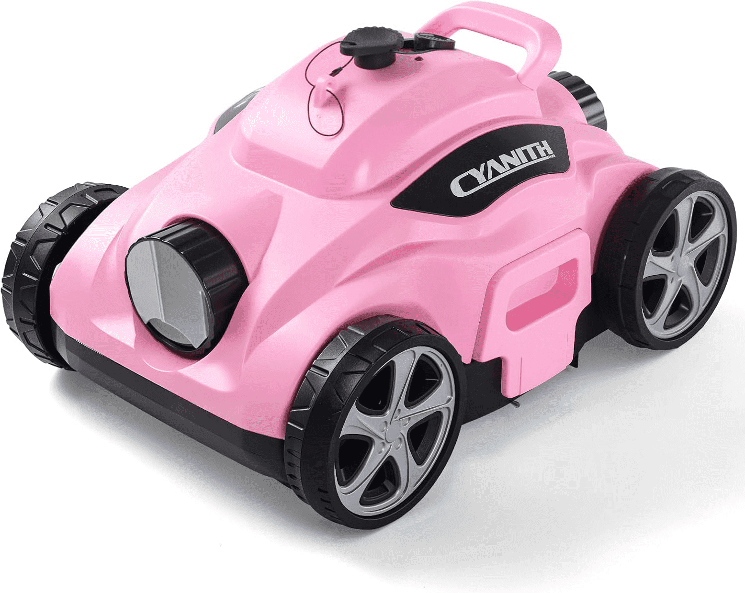 Cyanith MF-PC01 Cordless Robotic Pool Cleaner, 110-Min Runtime, Self-Parking, Adjustable Nozzles, for Above-Ground and Flat-Bottom Inground Pools up to 1026 Sq Ft,pink