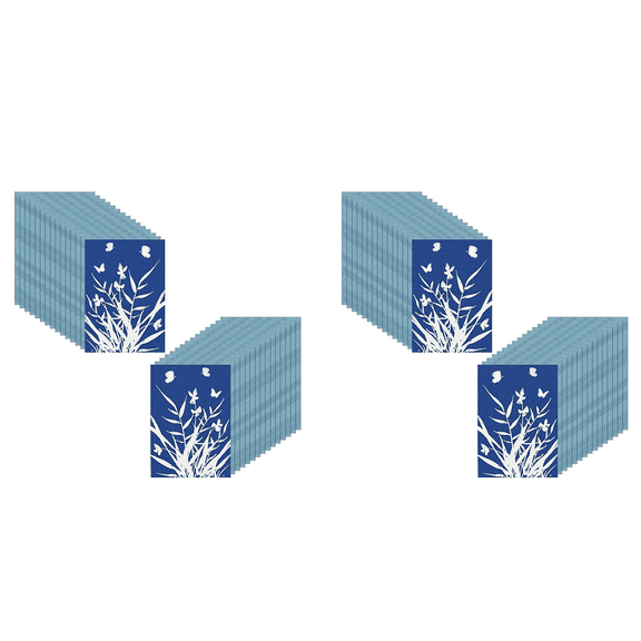 Cyanotype Paper, 60 Pcs A5 Sun Print Paper Kit, High Sensitivity Sun Print Nature Printing Paper Solar Drawing Pape