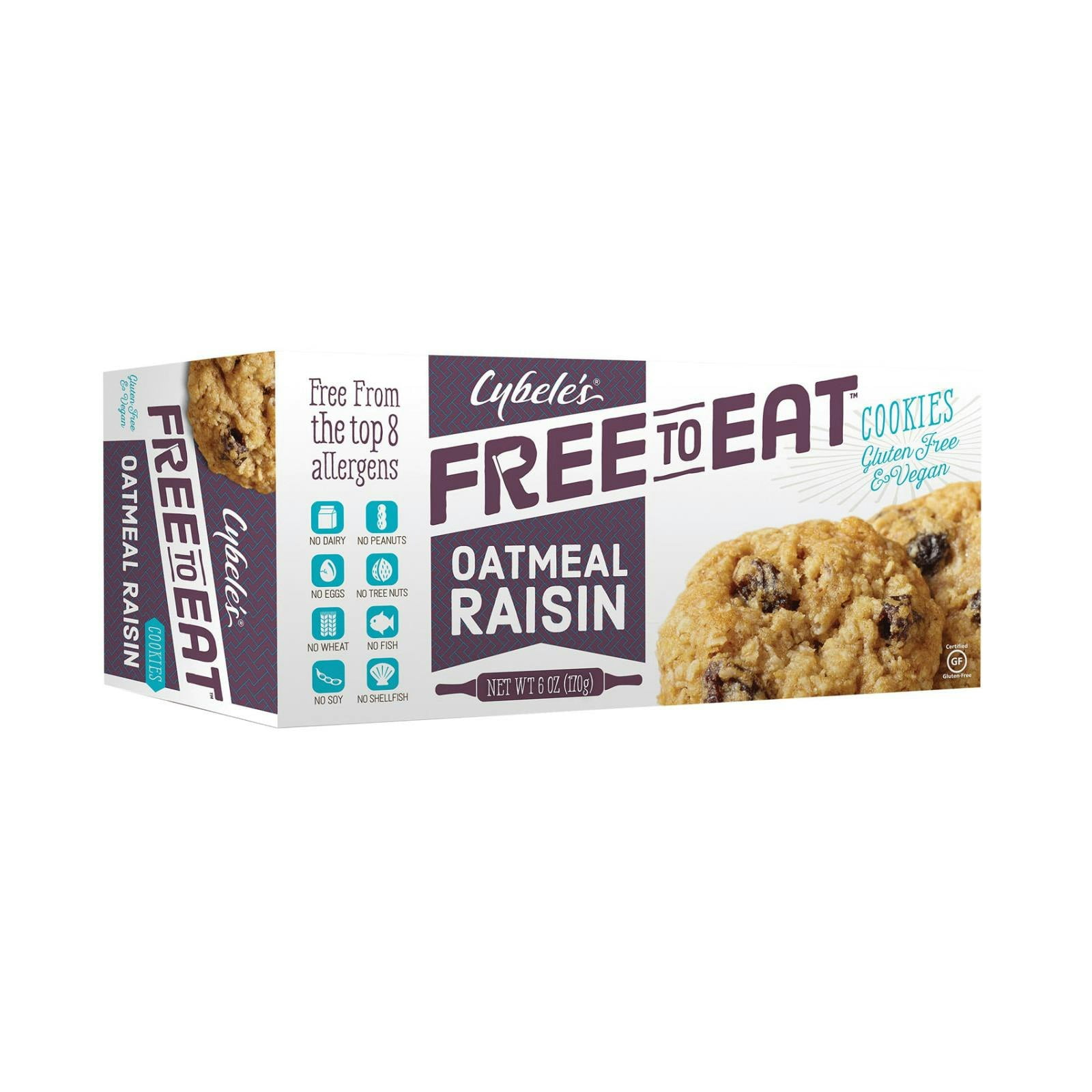 Cybele's Cookie Oatmeal Raisin 6 oz (Pack of 6)