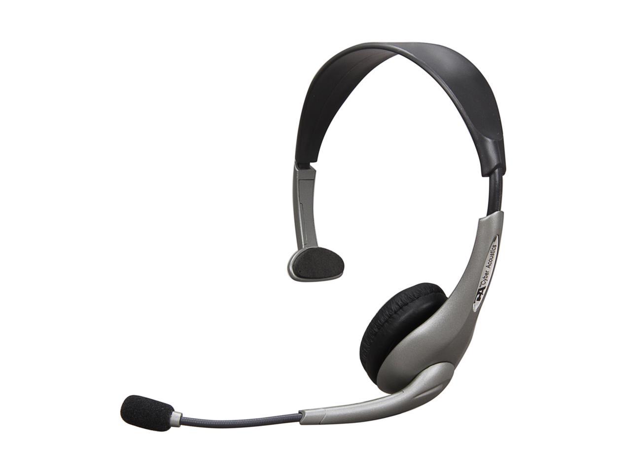 Cyber Acoustics AC-840 USB Connector Single Ear Internet Communication Mono Headset & Boom Mic - image 1 of 7