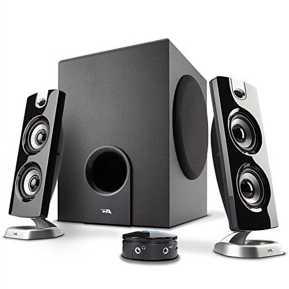 Cyber Acoustics CA-3602FFP 2.1 Speaker Sound System with Subwoofer and Control Pod - Great for Music, Movies, Multimedia Pcs,