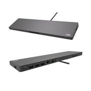 Cyber Acoustics Essential Docking Station - for Monitor, Notebook - 130 W - USB Type C - 2 Displays Supported - 4K - 3840 x 2160 - 4 x USB Ports - 4 x USB Type-A Ports - USB Type-A - 1 x RJ-45 Port...