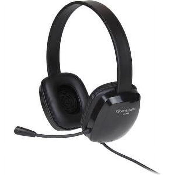 Cyber Acoustics AC-6008 3.5mm Headset with Flexible Boom Mic