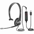 thumbnail image 1 of Cyber Acoustics AC-104USB Mono Headset with USB Controller Headset, 1 of 5