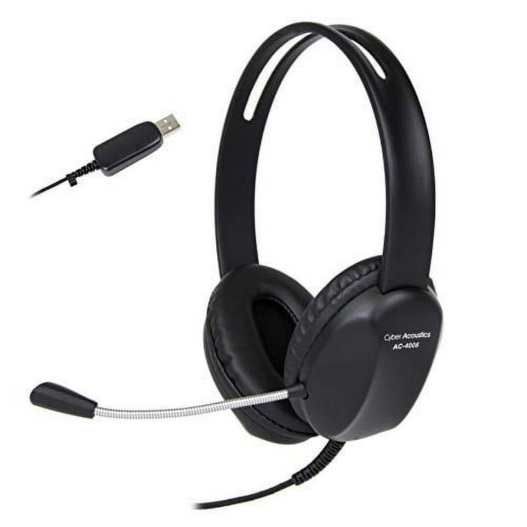 Cyber Acoustics Stereo USB Headset, Noise Cancelling Microphone