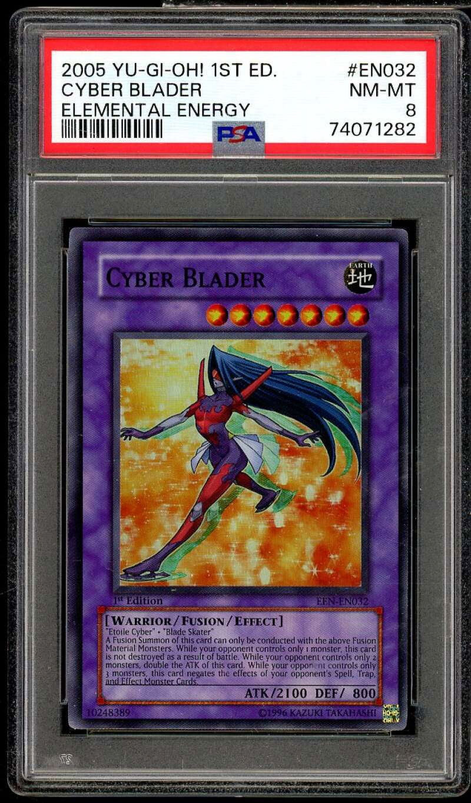 Cyber Blader Elemental Energy Card 2005 Yu-Gi-Oh 1st Edition #eno32 PSA 8