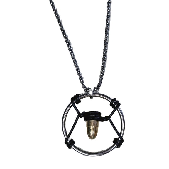 Cyber Bullet Necklace Cosplay Metal Retro Punk Pendant Choker Jewelry Costume Accessories Game Merch Gifts