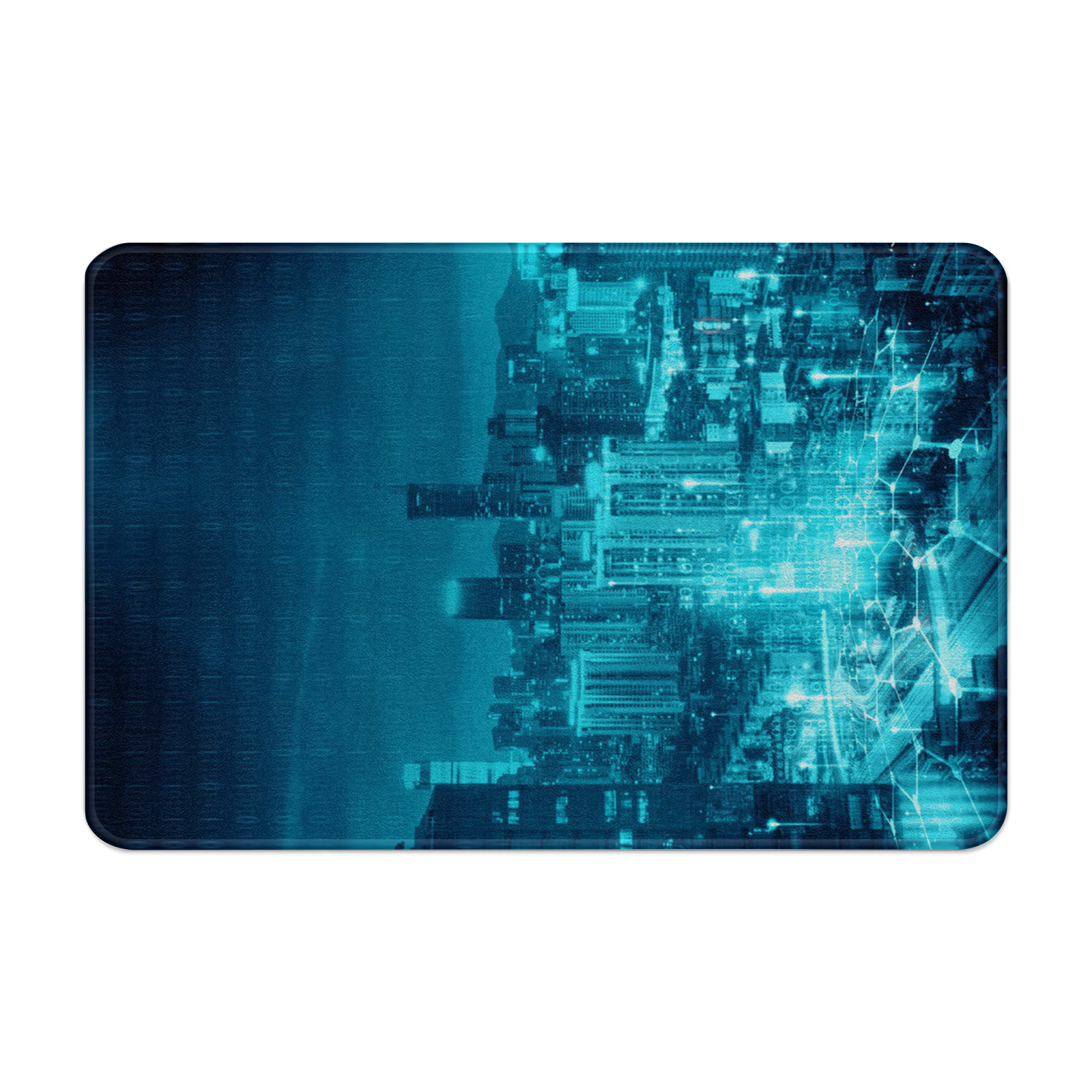 Cyber Rug Cyber City Non-Slip Rug – Super Soft Absorbent Doormat, Bathroom ...