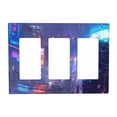 thumbnail image 1 of Cyber City Punk Switch Cover Decorative Wall Plate 3-Gang Standard Size, 1 of 5