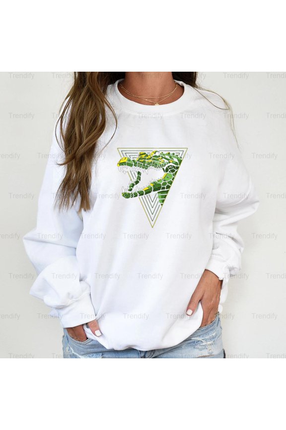 Cyber Crocodile Punk Sci-Fi Animal Futuristic Graphic Unisex Sweatshirt M390440, Up to Size 5XL