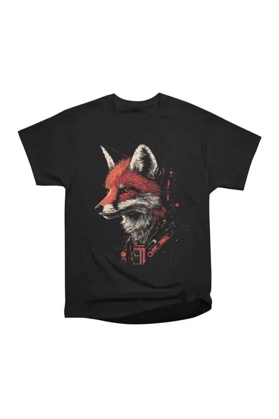 Cyber Fox T-Shirt Tee Gift For Him Merch For Her Apparel For Friend