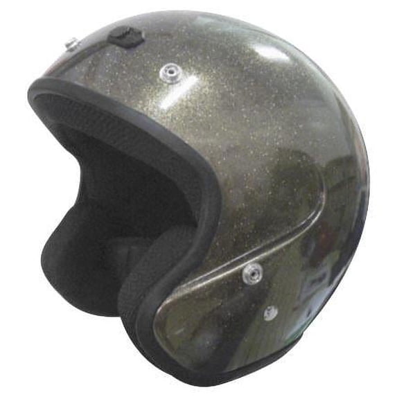 Cyber Helmets U-6 Open Face Metal Flake Helmet Black Lg 641449