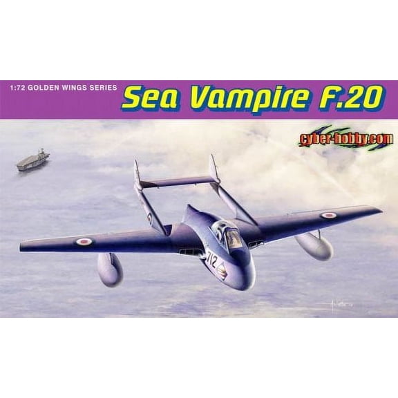 Cyber Hobby Sea Vampire F.20 Building Kit, 1/72-Scale