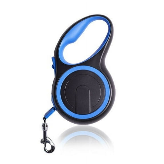 Cyber HouseKeeping Inc. 26' Reflective Retractable Dog Leash, Nylon, Blue