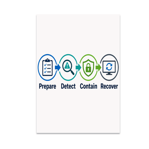 Cyber Incident Flow Design - Tech Enthusiast - 13x19 Poster Print