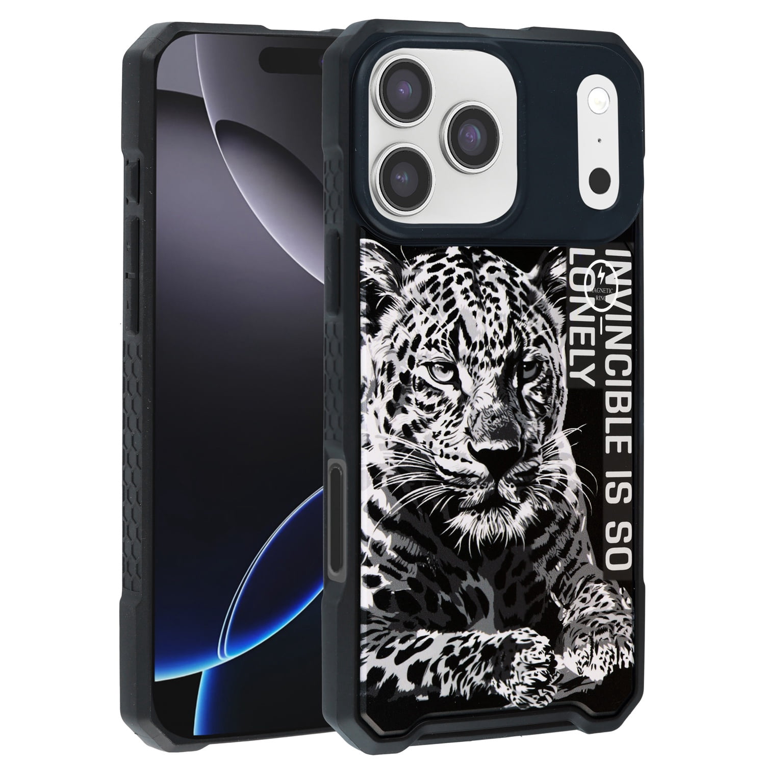 Cyber Magnetic DIY Series Cases for iPhone 17 Pro Max - Black