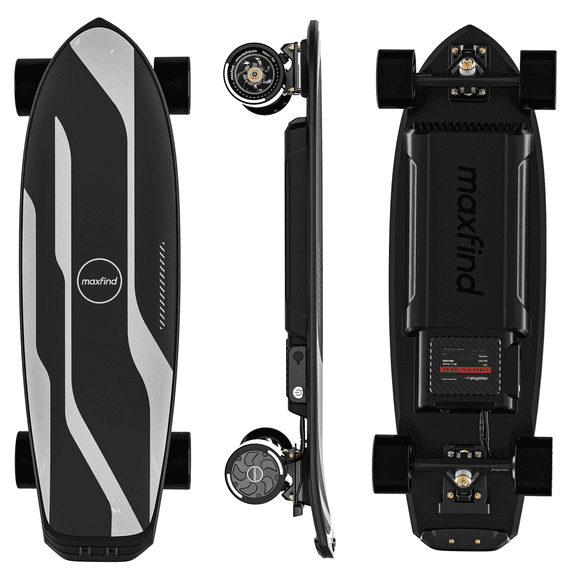 Cyber Mini 32.8" Electric Skateboard with Remote, 650/1300/1800W Dual Motors, 20/24 MphTop Speed,9/15 /28Miles Range, Ultra-Portable Design for Teens, Adults & Beginners