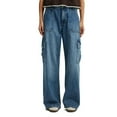 thumbnail image 1 of Cyber*Monday Chaoheng Women Pants Clothing Women's Wide Leg Jeans with Multiple Pockets,Baggy Denim Trousers, 1 of 5