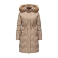thumbnail image 1 of Cyber**Monday Chaoheng Womens Winter Coats Women's Mid-Length Hooded Parka,Faux Fur Trim Heavyweight Winter Coat, 1 of 6
