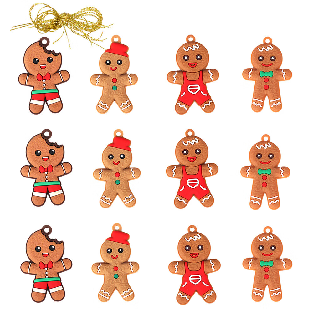 Cyber And Monday Deals 2023 12pcs Gingerbread Man Ornaments For ...