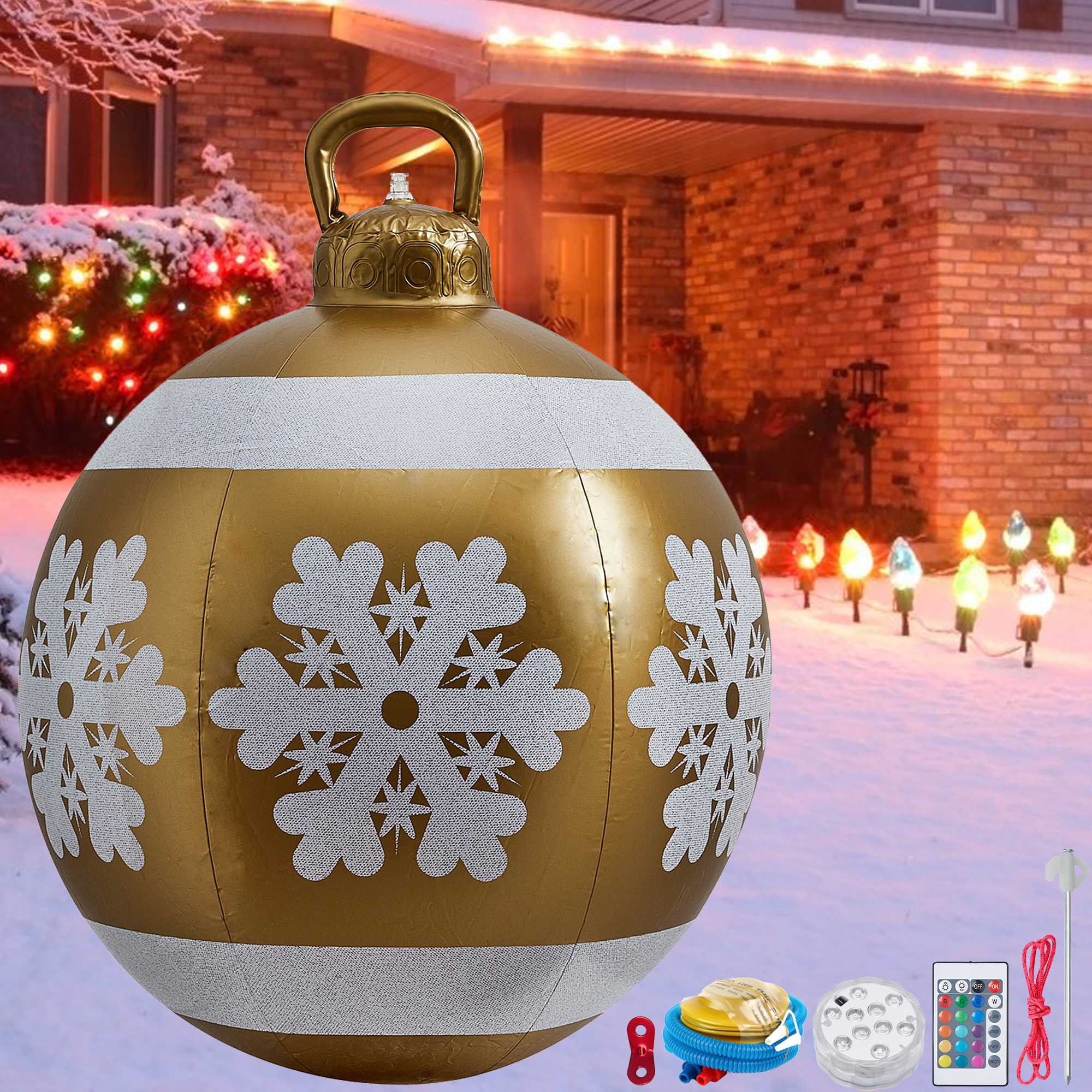 Cyber and Monday Deals 2023 Inflatable Christmas Ball 24 Inch Large