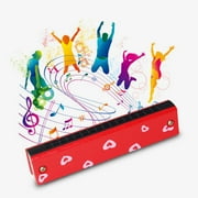 Cyber and Monday Deals 2023 Toys Harmonica Musical Instrument Wooden Printing Double Rows 16 Holes For Kids Children Music Lover Toys For Girls Boys 3-6 Years
