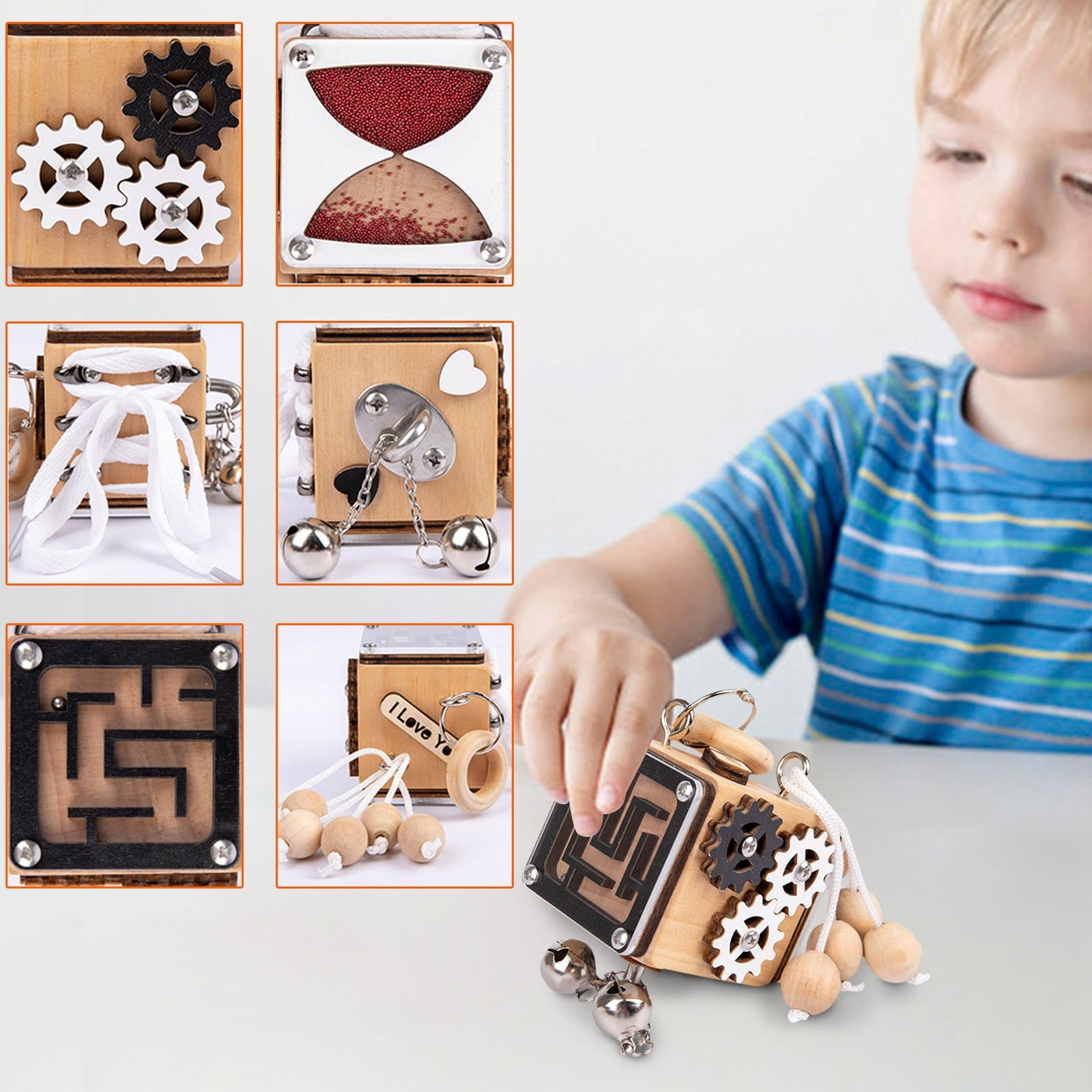 Cyber and Monday Deals 2023 Toys Kids Baby Travel Toys, Wooden Activity