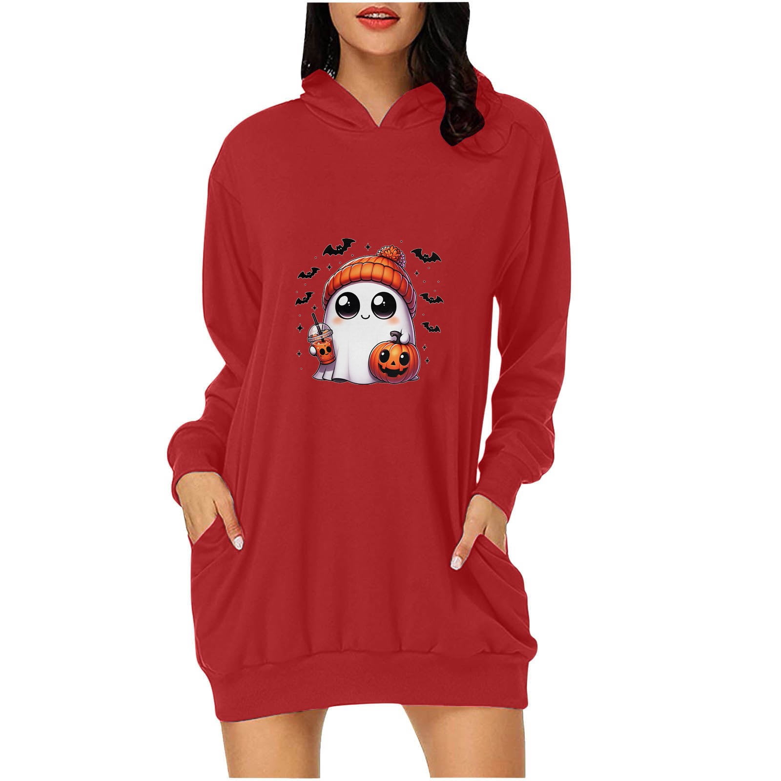 Womens sweatshirt dress no hood sale