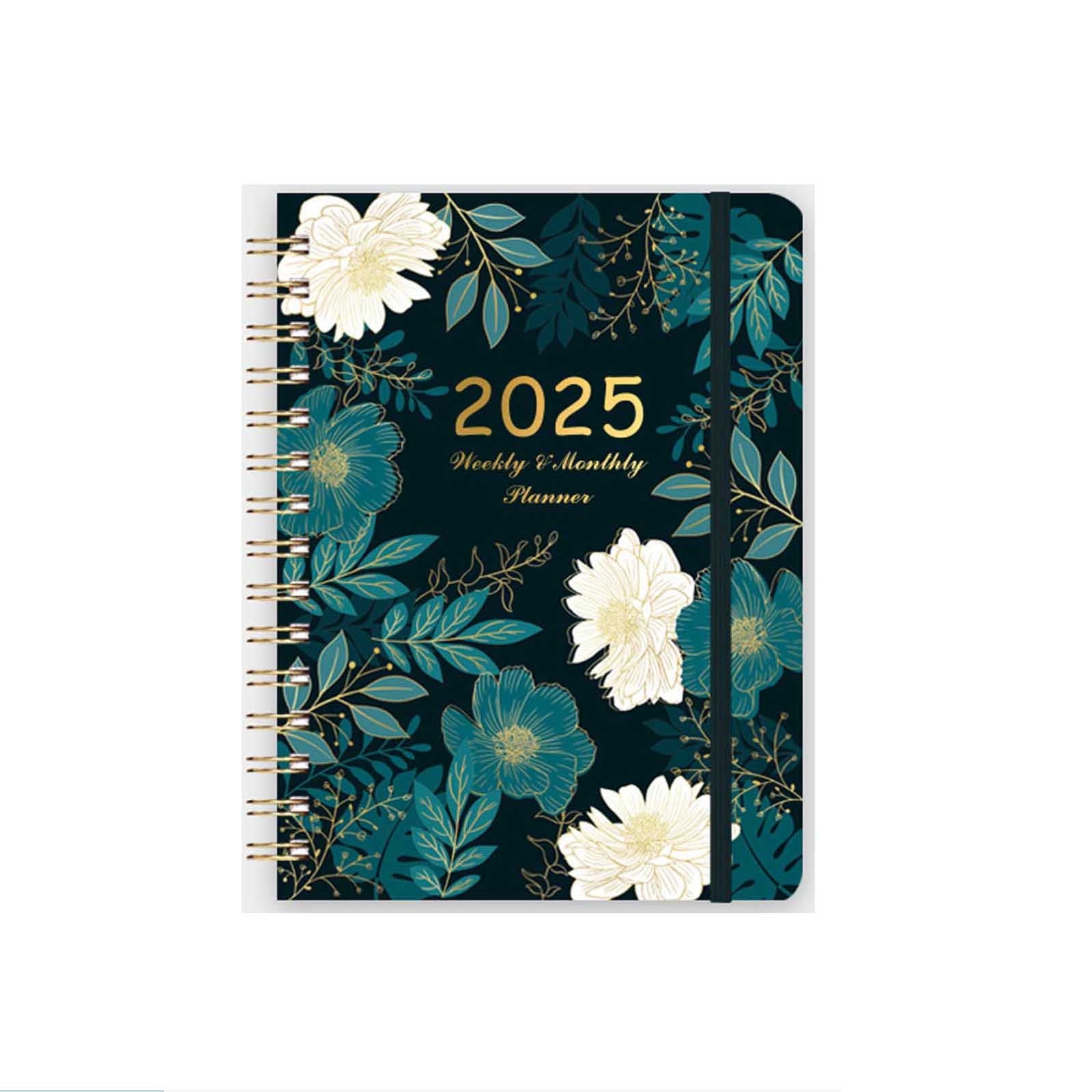 Rkxzt 2025 Daily Planner Notebook, A5 Coil Weekly Journal, English