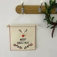 Rkxzt Christmas Letter Hanging Flag, Elks Pattern Wall Hanging, Holiday