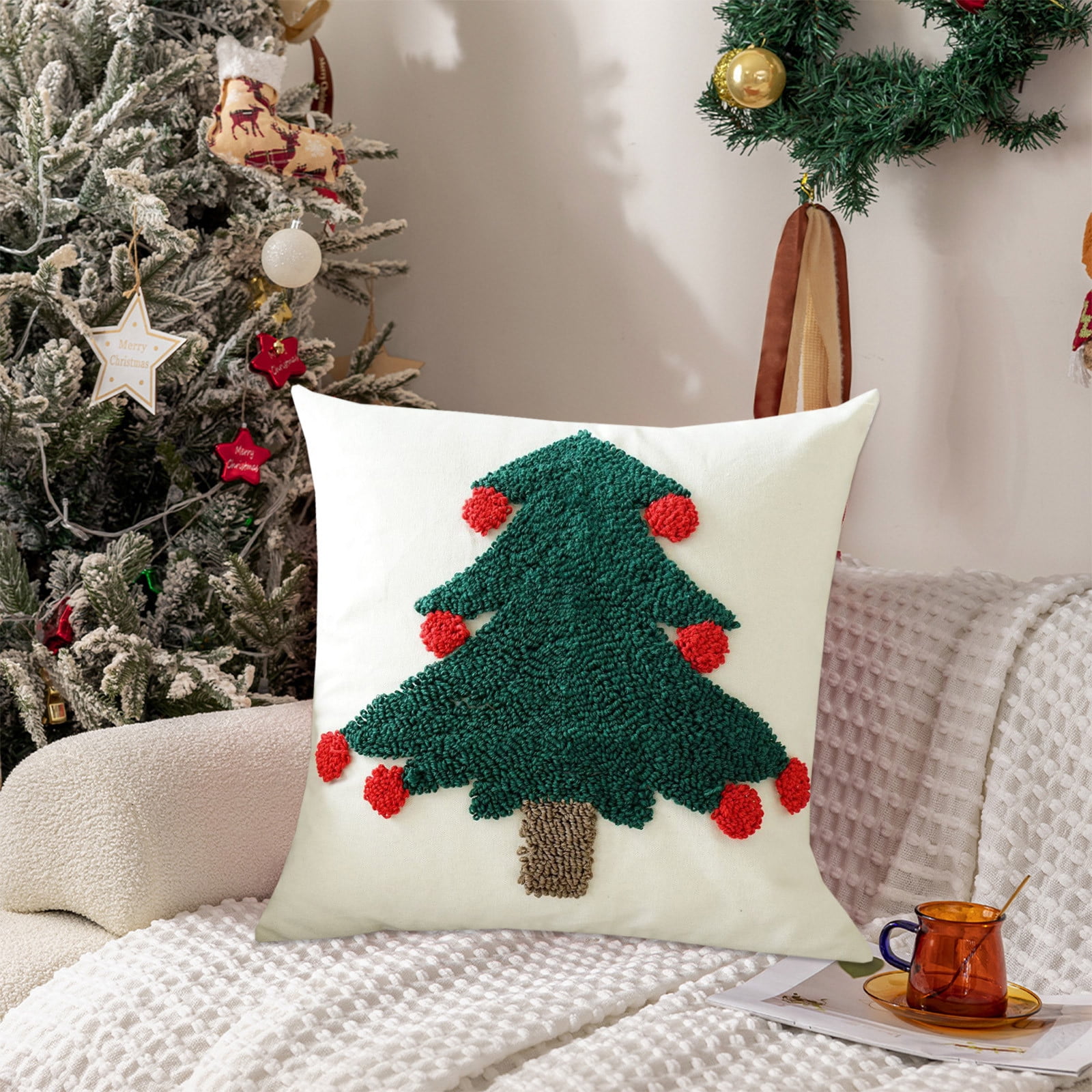 Rkxzt Christmas Pillowcase Alphabet, Christmas Holiday Pillowcase