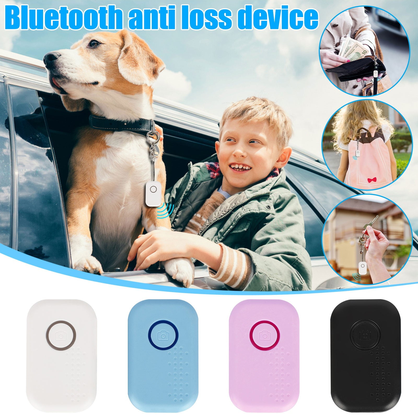 Cyber_Monday Deals 2024 Viflosae Mini Tracking Device Key Anti-lost Mobile Phone Locator Wallet Item Lost Smart Bluetooth Finder IOS Android Finder Electronics Gadgets