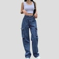 thumbnail image 1 of Cyber and Monday Deals Aloohaidyvio Tummy Control Wide Leg Jeans for Women,Boot Cut Jeans for Women High Waisted,Jeans for Women Trendy,Stretchy Jeans for Women, 1 of 6