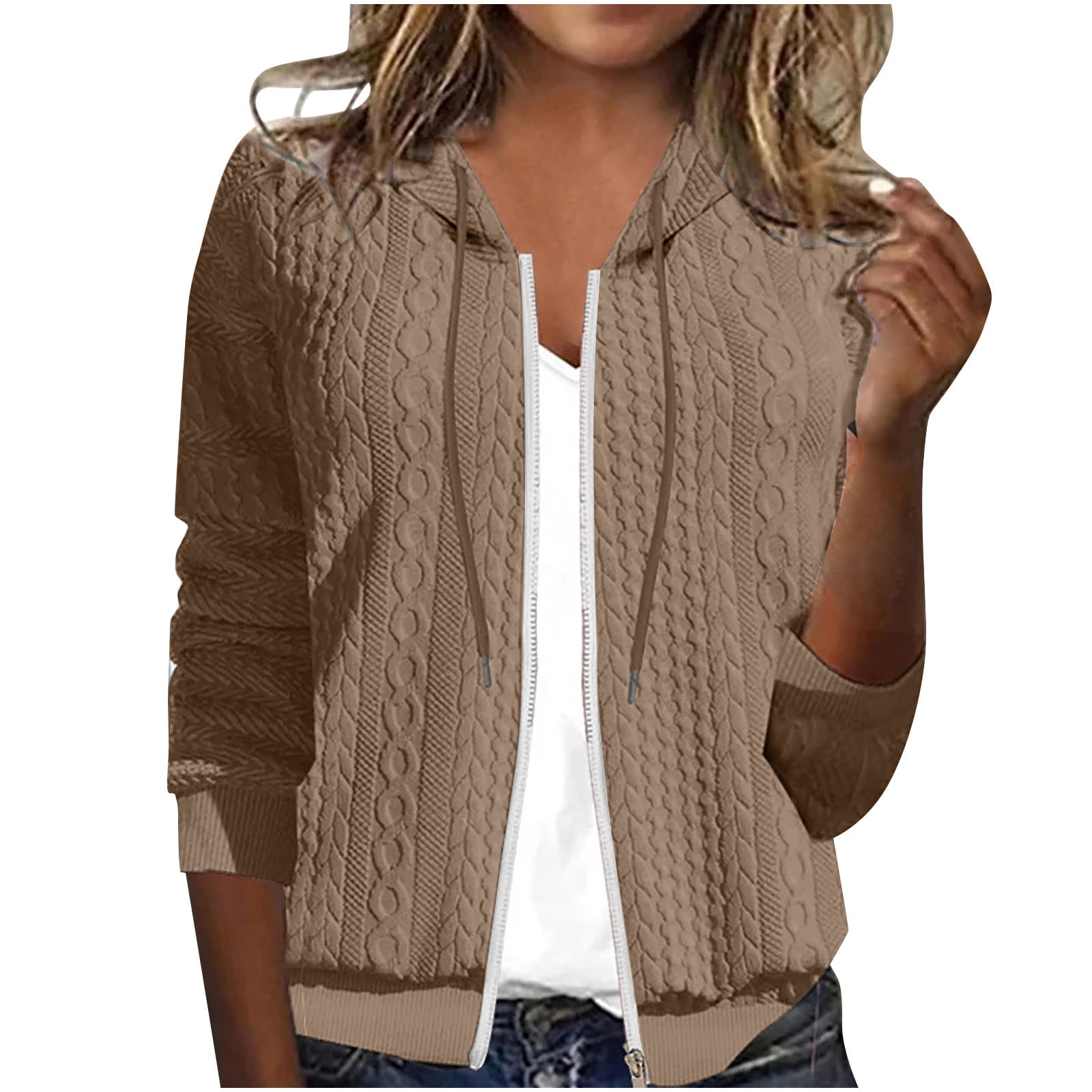 Cyber and Monday Deals BUIgtTklOP time and tru Women Casual Loose Knit