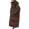 thumbnail image 1 of Cyber.Monday /Black and Friday Winter Coats for Women Plus Size 4X Fayshow0 Women'S Winter Long Hooded Long Sleeved Cotton Jacket Thick Cotton Jacket Loose Cotton Jacket, 1 of 5