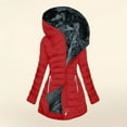 thumbnail image 1 of Cyber.Monday /Black and Friday Women Coats Under 25.00 Fayshow0 Women'S New Solid Color Long-Sleeved Hooded Fashion Cotton-Padded Jacket, 1 of 1