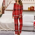 thumbnail image 1 of Xihbxyly Christmas Pajamas for Women, Women's Christmas Printed Pajama Set for Daily Home Wear Two-Piece Pajama Set with Pocket, 1 of 6