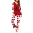thumbnail image 1 of Xihbxyly Christmas Pajamas for Women, Women's Christmas Printed Pajama Set for Daily Home Wear Two-Piece Pajama Set with Pocket, 1 of 4