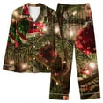 thumbnail image 1 of Xihbxyly Christmas Pajamas for Women, Women's Christmas Printed Pajama Set for Daily Home Wear Two-Piece Pajama Set with Pocket, 1 of 4