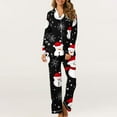 thumbnail image 1 of Xihbxyly Christmas Pajamas for Women, Women's Christmas Printed Pajama Set for Daily Home Wear Two-Piece Pajama Set with Pocket, 1 of 6