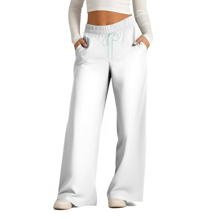 Cyber and Monday Deals CaiJunJia No Boundaries Womens Yoga Sweatpants Wide Leg Lounge Pajamas Pants Drawstring Workout Comfy Joggers Sweatpants Pants