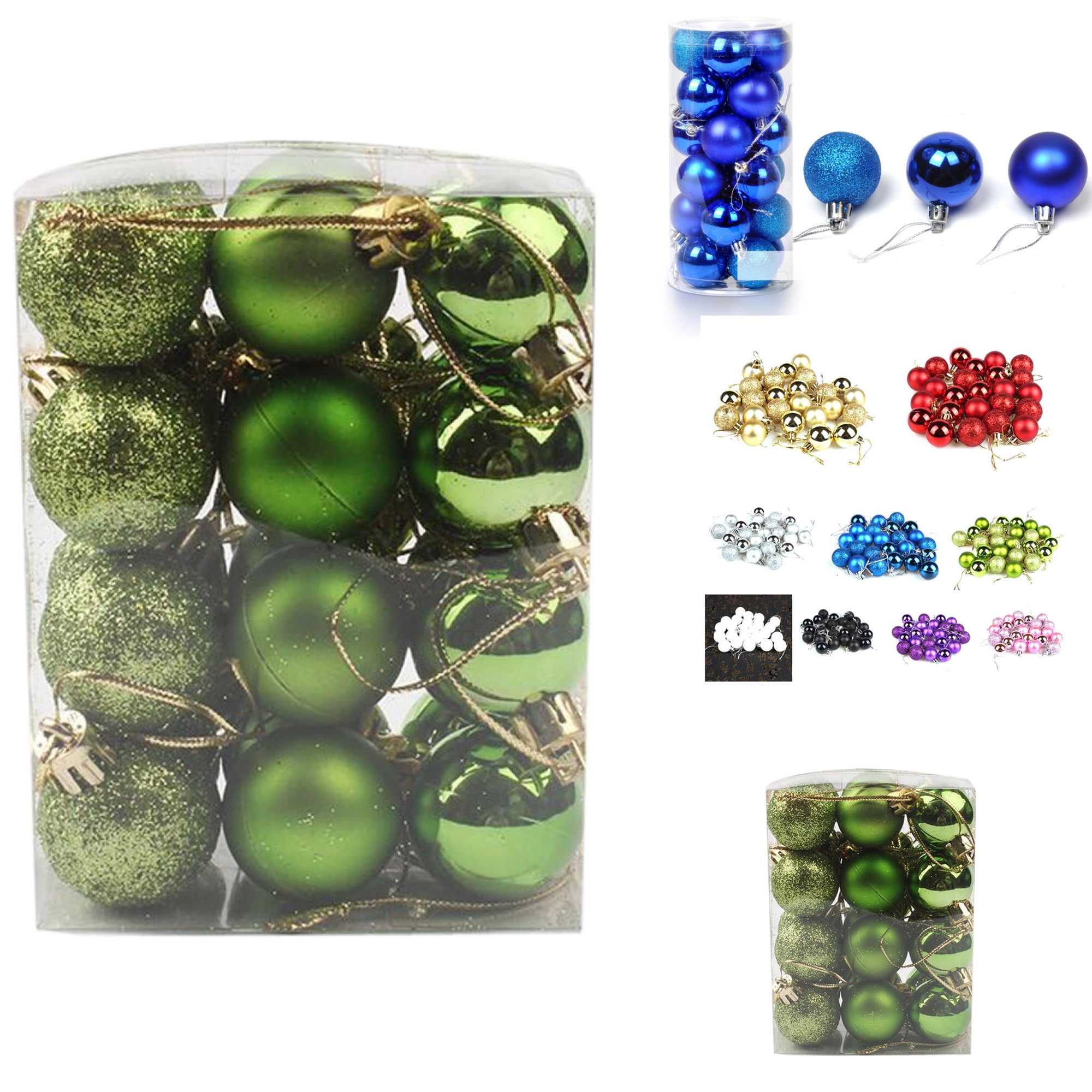 Cyber&Monday Deals Clearance 30mm Christmas Tree Ball Bauble Hanging