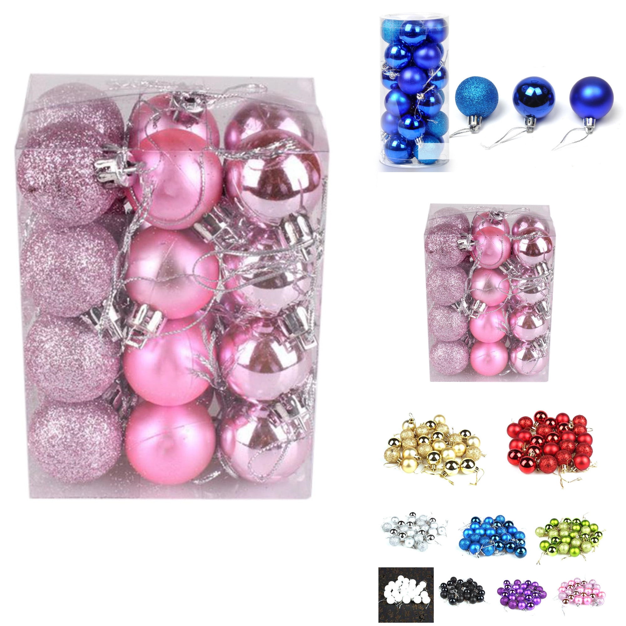 Cyber&Monday Deals Clearance 30mm Christmas Tree Ball Bauble Hanging Home Party Ornament Decor