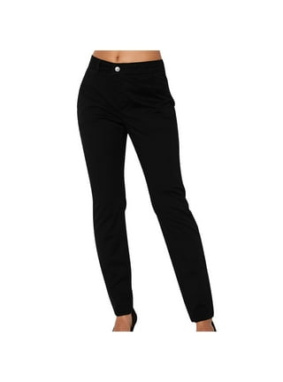 Alfani Womens Snap-Waist Tummy Control Casual Trouser Pants, Black, 12  Short 