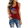 thumbnail image 1 of Dyegold 4th Of July Tank Tops For Women Summer Sleeveless American Flag Shirt Loose Casual Patriotic Graphic Tee Tops Tshirt, 1 of 4